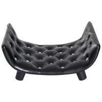 PawHut Divano Letto Cuccia per Cani e Gatti Elegante Ecopelle e Legno 58×43×25cm(m-1)