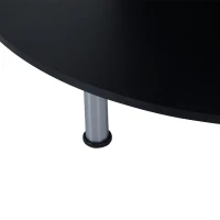 Homcom – Scrivania per Computer PC da Ufficio Studio in Legno e Ferro 113 x 65 x 158cm Nero(m-5)