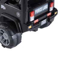 HOMCOM Macchinina Elettrica per Bambini Modello Jeep con MP3 108 × 71 × 75cm Nero(m-9)