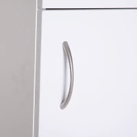 HomCom Scrivania da Ufficio Porta PC con Ripiano Tastiera, Bianco, 74x120x60cm(m-5)