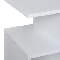 Homcom Mobiletto Libreria a 3 livelli in Legno Bianco 45x40x55cm(m-7)
