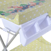 HOMCOM Fasciatoio Pieghevole Multiuso con Vaschetta Bagnetto per Neonati in Plastica Atossica 85 x 70 x 92cm(m-8)