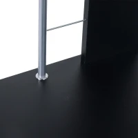 Homcom – Scrivania per Computer PC da Ufficio Studio in Legno e Ferro 113 x 65 x 158cm Nero(m-9)