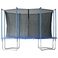 Homcom Trampolino Elastico con Rete di Sicurezza e Pali Imbottiti per Adulti e Bambini Φ366 x 260 cm(m-1)