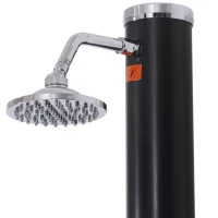 Outsunny Doccia Energia Solare da Giardino Piscina Esterno Serbatoio 20L PVC Ф11 x 218cm Nero(m-6)