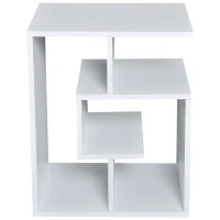 Homcom Mobiletto Libreria a 3 livelli in Legno Bianco 45x40x55cm(m-4)