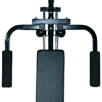 HOMCOM Stazione Multifunzione Professionale per Allenamento Upper & Lower Body, in Acciaio e PVC, Nero, 156x113x205cm(m-10)