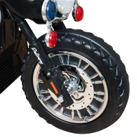 HOMCOM Mini Moto Triciclo Elettrico per Bambini con Luci e Musica, Velocità 2.5KM/h in PP Nero, 80 x 43 x 54.5cm(m-11)