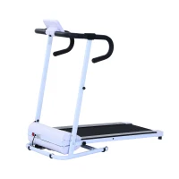 HomCom Tapis Roulant Elettrico Home Fitness 10 velocità, Bianco e Nero(m-3)