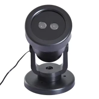 HOMCOM Proiettore per Natale per Interno Esterno Giardino Impermeabile Decorazione Feste Party in ABS Nero(m-6)