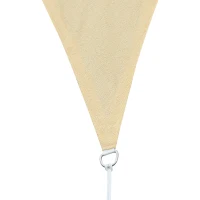 Outsunny Tendone Parasole Triangolare, Tenda a Vela Protezione dal Sole Giardino, Balcone, Terrezza, Anti UV, 4x4x4 m, Beige(m-13)