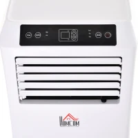 HOMCOM Condizionatore Portatile con Deumidificatore e Ventilatore 2 Velocità, Telecomando e Timer 24h, 1080W, Refrigerante R290, Bianco(m-8)