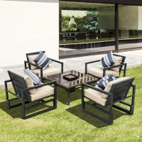 Outsunny - Set di Mobili da Giardino Poltrone Elegante di Alta Qualità(m-2)