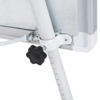 Vinsetto Lavagna Magnetica Cavalletto a Treppiede Altezza Regolabile Cornice in Alluminio con 3 Magnetini e Cancellino 76.5 × 57 × 111.5-167cm(m-9)