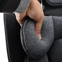 HOMCOM Seggiolino Auto 0-36kg, Bambini Gruppo 1,2,3 Età 3-12 Anni, con Cintura di Sicurezza, Nero e Grigio 43 x 41 x 70-79cm(m-8)