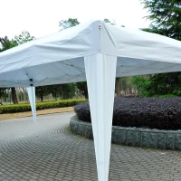 Outsunny Carpa Plegable en Acordeón 6x3 m con Toldo Bolsa Transporte Incluida Cenador Gazebo de Acero Tela Oxford Resistente al Agua Color Blanco(m-5)