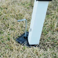 Outsunny Carpa Plegable en Acordeón 6x3 m con Toldo Bolsa Transporte Incluida Cenador Gazebo de Acero Tela Oxford Resistente al Agua Color Blanco(m-7)