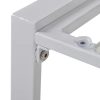 Outsunny Set Mobilier de Exterior Lounge de Gradina din Metal Alb si Albastru(m-10)
