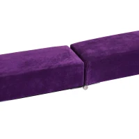 Homcom Trave da Ginnastica per Allenamento Imbottita in Legno, Viola, 210x10x6.5cm(m-10)