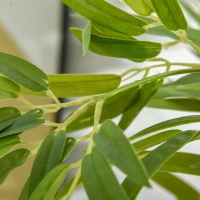 HOMCOM Planta Artificiala de Bambus 150 cm Inaltime cu Ghiveci Inclus pentru Interior si Exterior - Verde(m-9)