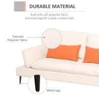 HOMCOM Canapea extensibila 2 locuri din material textil adancime reglabila a scaunului(m-7)