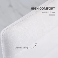 Homcom Set 4 Scaune Moderne – Alb, Metal & Textil pentru Camera de Zi(m-4)