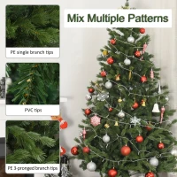 HOMCOM 210cm Brad de Craciun, Pin artificial cu ramuri 934 baza pliabila si detasabila(m-5)