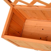 Outsunny Ghiveci pentru Extern din Lemn cu Spatar pentru Plante Cataratoare(m-11)