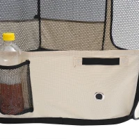 PawHut Box per Animali Cani Gatti recinzione per Cuccioli pieghevole, bianco-nero, 125x48x58cm(m-10)