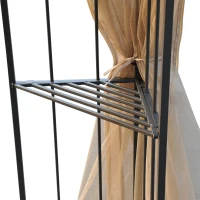 Outsunny Foisor Elegant de Gradina cu Trapa Transpiranta Metal si Poliester 3x3M Crem(m-8)