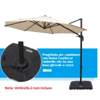 OutSunny Baza pentru Umbrela de Gradina in HDPE impermeabil ANTI-UV(m-7)