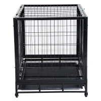 Pawhut Cusca Caini – Interior/Exterior 92×62×75 cm cu Roti(m-9)