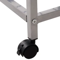 HOMCOM Cărucior de Bucătărie cu 4 Coșuri Detașabile pentru Alimente, 36,5x36,5x89 cm, Argintiu(m-11)