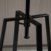 HOMCOM Set de 2 Scaune de Bar Inaltime Reglabila si Suport pentru Picioare, Stil Industrial(m-9)