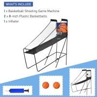 HomCom cos baschet cu plasa, pentru interior, 66x207x206 cm(m-6)