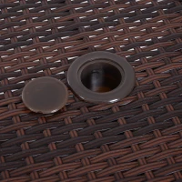 Outsunny masuta exterioara din ratan, 54x54x55cm, maro(m-7)