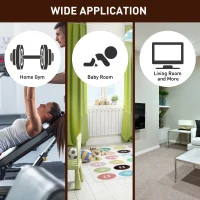 HomCom covor puzzle 32 piese 63x63cm EVA, colorat(m-4)