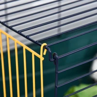 PawHut Cusca pentru iepuri cu 2 Niveluri cu Rampa, 3 Usi si 2 Alimentatoare(m-8)