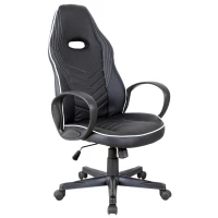 Vinsetto Fotoliu de Birou Gaming cu Invelis in Piele PU Premium Design Ergonomic Negru si Alb(m-1)