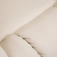 HOMCOM Fotoliu Masaj Rabatabil in Piele Sintetica Bej 8 Zone de Masaj si cu Telecomanda(m-11)