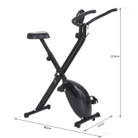 Bicicleta de exercitii pliabila HOMCOM cu afisaj si 8 nivele de rezistenta(m-3)