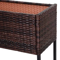 Outsunny Ghiveci Efect Rachita cu Raft Maro (70cm x 30cm x 72cm)(m-8)