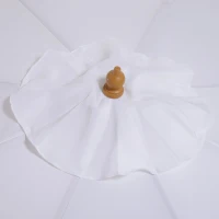 Outsunny Umbrela din Lemn Umbrela Soare pentru Gradina Balcon Alb 3 m(m-8)