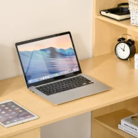 HOMCOM Birou modern cu Librarie din Lemn 120x55x120cm(m-8)