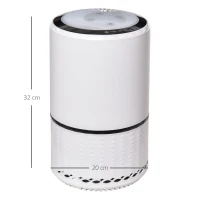 HOMCOM purificator de aer, filtru HEPA, 3 viteze, Φ20 x 32 cm(m-3)
