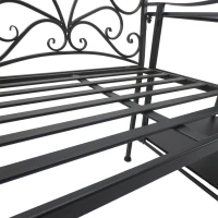 Outsunny set 2 scaune si masuta de cafea, metal, 160x61x96cm(m-9)