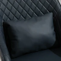 Vinsetto Scaun de Birou cu 2 Puncte de Vibrații, Pernă, Brațe și Înălțime Reglabilă, 57x70x78-86 cm, Negru(m-9)