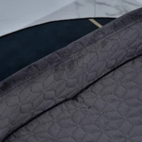 PawHut Canapea pentru câini și pisici, din catifea, cu bază metalică, 63.5x43x24.5cm – gri închis(m-9)