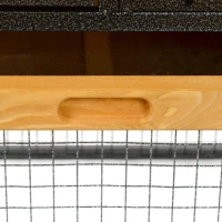 PawHut Cusca pentru Iepuri cu Casuta Rampa Curte Cusca pentru Iepuri din Lemn si Metal(m-9)