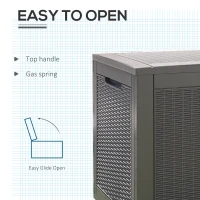 Outsunny Cufar de Gradina Efect Ratan 380L cu Asezare pentru 2 Persoane(m-5)